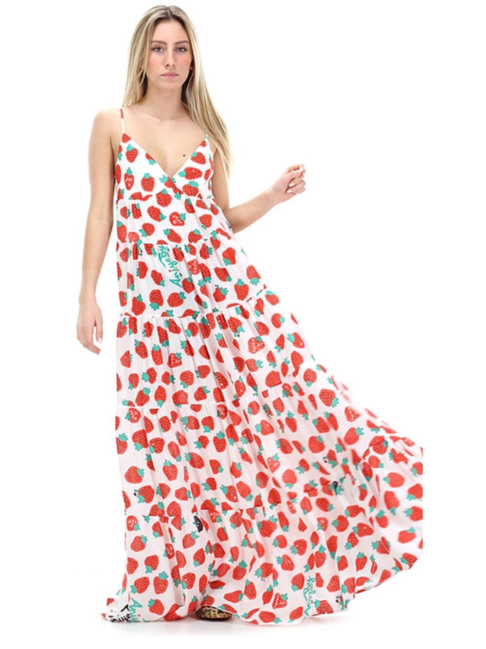 ANIYE BY Berry Flowing Maxi Dress IT 42 US Small Spaghetti Strap Summer Cocktail